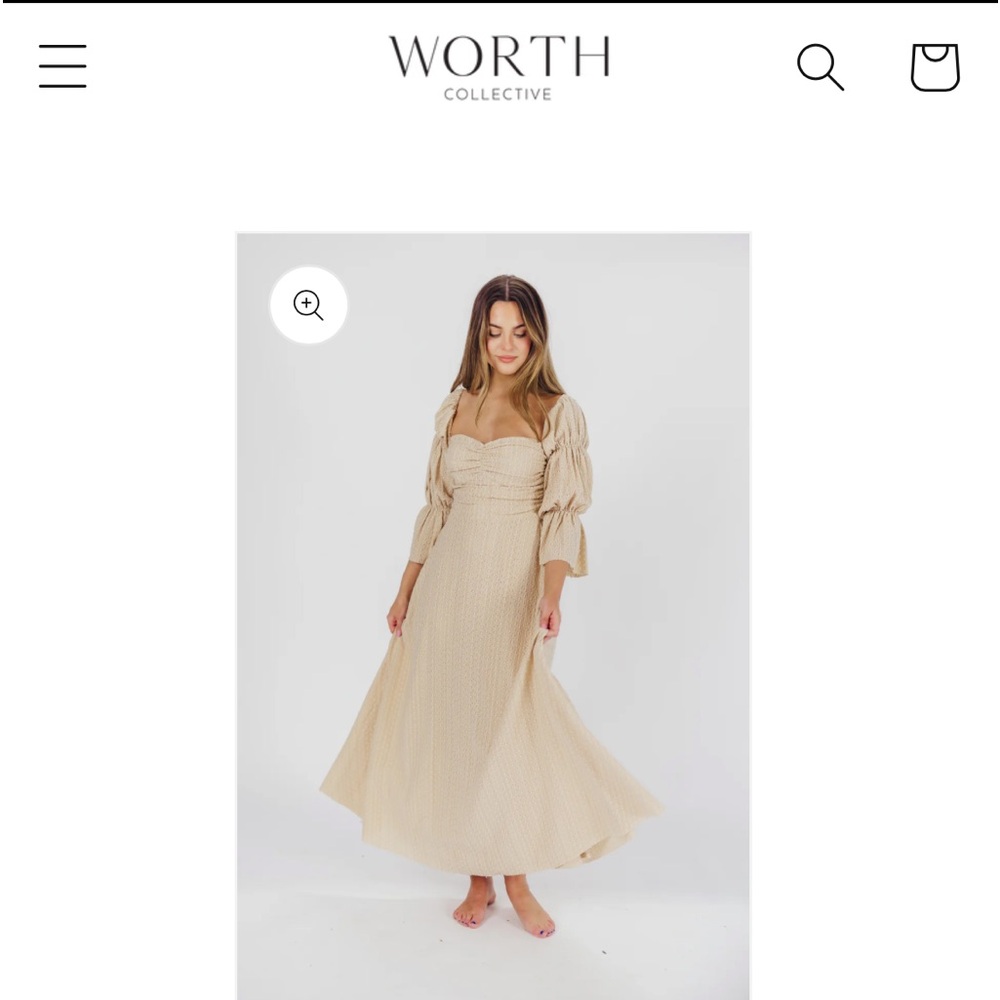 NWT Shop WorthCollective Corrine Tiered Sleeve Maxi Dress